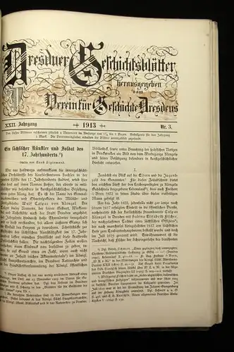 Dresdner Geschichtsblätter 56 Hefte gesamt Saxonica Sachsen Kultur 1900 js