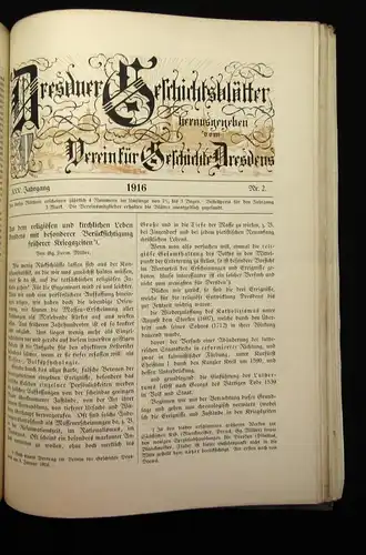 Dresdner Geschichtsblätter 56 Hefte gesamt Saxonica Sachsen Kultur 1900 js