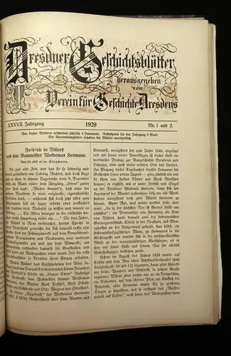 Dresdner Geschichtsblätter 56 Hefte gesamt Saxonica Sachsen Kultur 1900 js