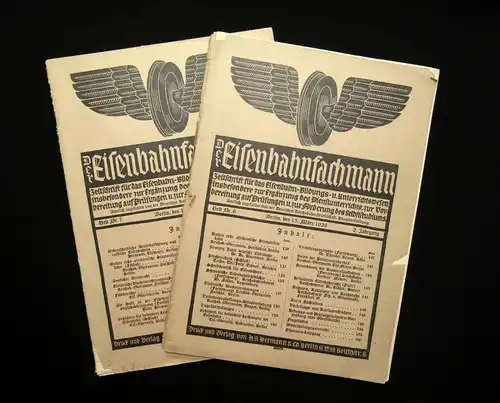 Der Eisenbahnfachmann 2 Hefte 1926 Heft Nr.6 und Heft Nr. 7 Bildung js