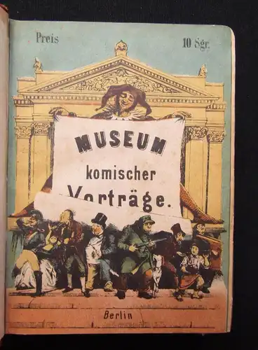 Museum komischer Vorträge 2 Bde. in 1 um 1850 selten Belletristik Lyrik js