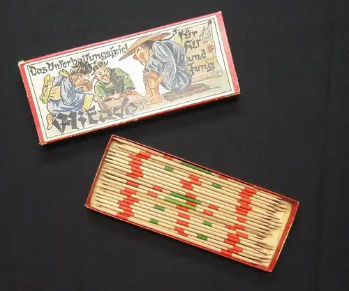 Das Unterhaltungsspiel für alt und jung Mikado um 1930 antikes Spielzeug js