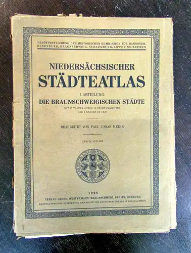 Meier, Paul Jonas 1926 Niedersächsischer Städteatlas. 1. Abteilung: Die ... am