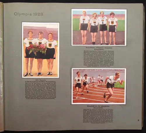Sammelbilderalbum Sport-Bilder Olypia Amsterdam 1928 mit 84 Bildern komplett mb