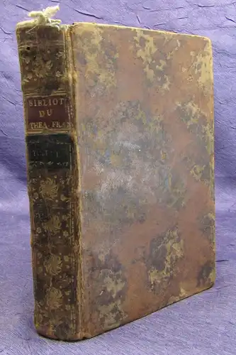 Bibliotheque du Theatre Francois Depuis Son Origine 2. Band 1768 Geschichte sf