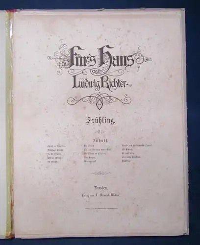 Fürs Haus von Ludwig Richter Frühling 15 Zeichnungen um 1866 Holzschnitte js