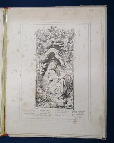 Fürs Haus von Ludwig Richter Frühling 15 Zeichnungen um 1866 Holzschnitte js