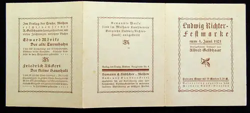 Mochmann, Paul 1921 Die Mär vom Sperber. Minibuch mit Festmarke am