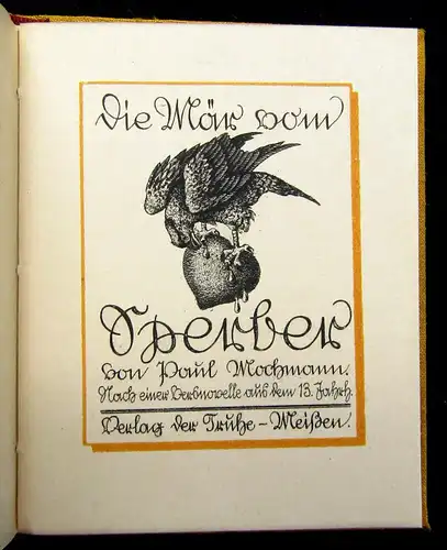 Mochmann, Paul 1921 Die Mär vom Sperber. Minibuch mit Festmarke am