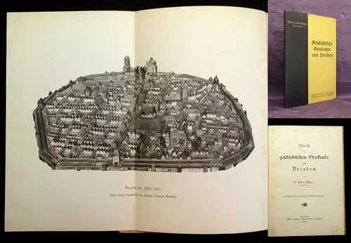 Richter Abriß der geschichtlichen Ortskunde von Dresden 1898 selten Saxonica js