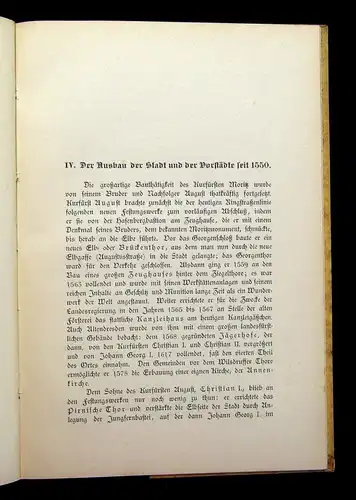 Richter Abriß der geschichtlichen Ortskunde von Dresden 1898 selten Saxonica js