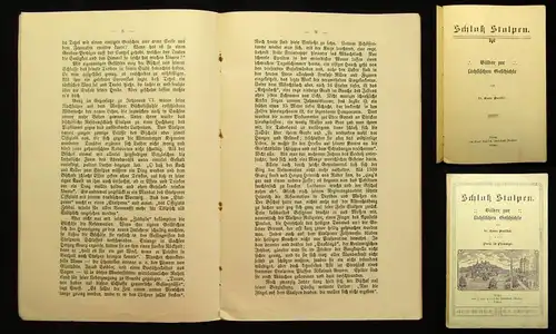 Poeschel Schloß Stolpen Bilder zur sächsischen Geschichte um 1890 Geographie js