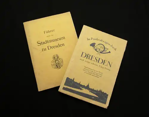 Im Postkraftwagen durch Dresden, Führer d. d. Stadtmuseum zu Dresden 1911/1928am