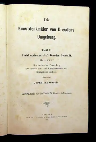 Gurlitt Die Kunstdenkmäler von Dresdens Umgebung Theil II Heft XXVI 1904 js