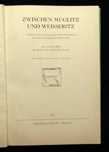 Müller Werte der deutschen Heimat Zwischen Müglitz und Weisseritz Band 8 1964 js