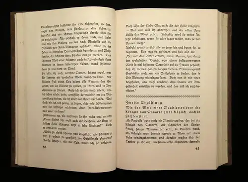 Ritter Das Heptemaron Die Erzählung der Königin von Navarra 1913 Literatur js