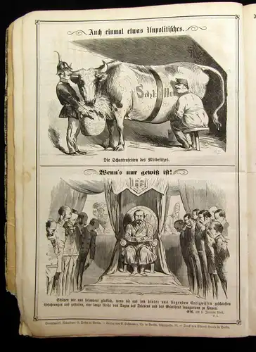 Kladderadatsch 19. Jhg. Hefte 1866 Humoristisch- Satyrisches Wochenblatt js