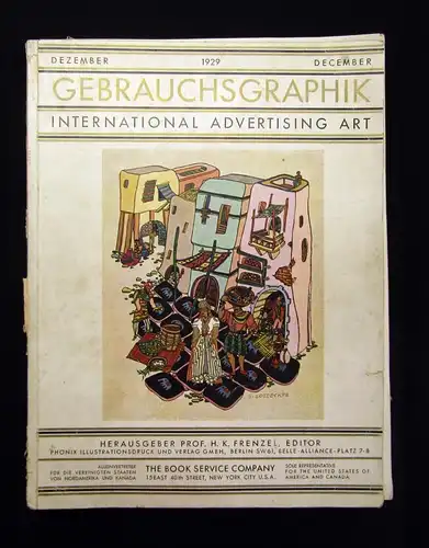 Gebrauchsgraphik International Advertising Art 1929 Dezember Reklame Heft js