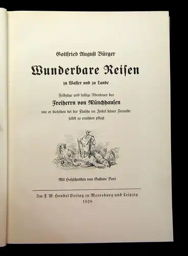 Bürger Wunderbare Reisen zu Wasser und zu Lande 1929 Gustav Dore´ js