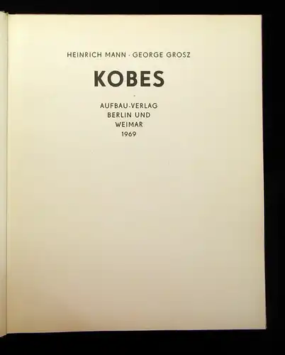 Man, Thomas Kobes Mit zehn Lithographien 1969 Erzählungen Geschichten js