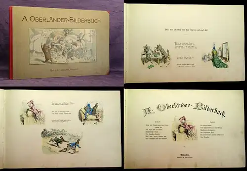 A. Oberländer- Bilderbuch ca. 1900 Mit 113 farb. Abbildungen Braun u.Schneider j
