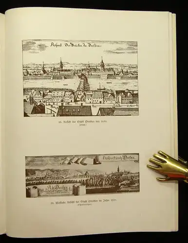 Nagel Die alte Dresdner Augustusbrücke 1924 Saxonica Sachsen Ortskunde js