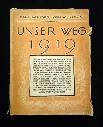 Cassirer Unser Weg 1919 Kunst Kultur Lithographie 8 ganzseitige Abbildungen js