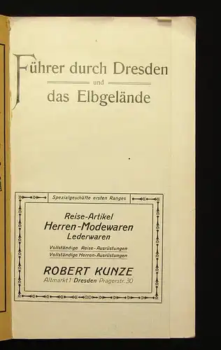 2 Hefte Dresdner Wanderbuch / Dresden und das Elbgelände 1921 Geografie js