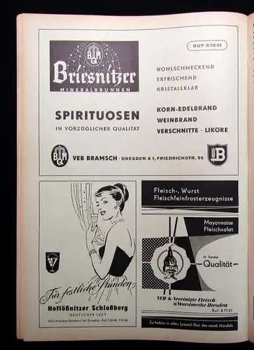 Fernmeldeamt Dresden Amtliches Fernsprechbuch Bezirk Dresden 1959