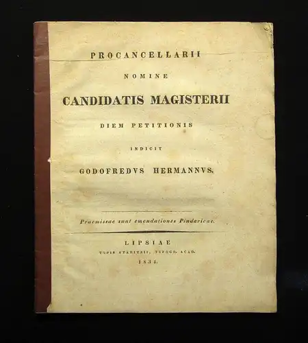 Godofredus Procancellarii Nomine Candidatis Magisterii diem Petitionis 1834 js