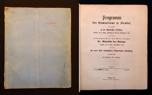 Krahner Programm des Gymnasiums zu Stendal 1864 Geschichte js