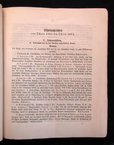 Krahner Programm des Gymnasiums zu Stendal 1864 Geschichte js