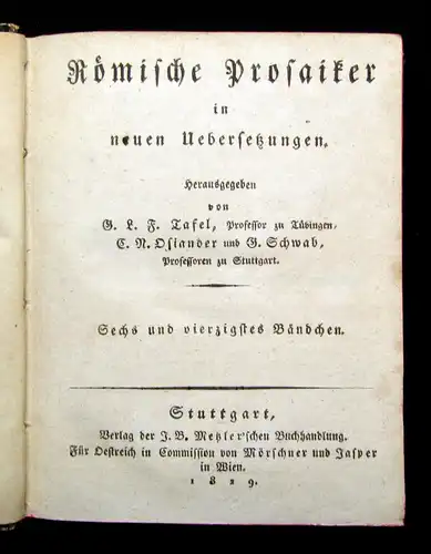 Seneca Werke 7. Bändchen 1829 Römische Prosaiker Literatur Belletristik mb