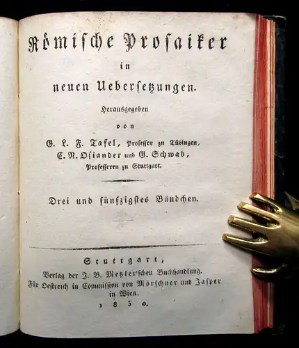 Seneca Werke 7. Bändchen 1829 Römische Prosaiker Literatur Belletristik mb