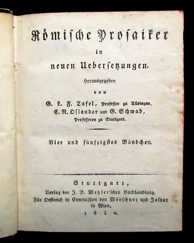 Seneca Werke 10. Bändchen 1830 Römische Prosaiker Literatur Belletristik mb