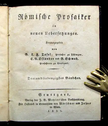 Seneca Werke 13. Bändchen 1833 Römische Prosaiker Literatur Belletristik mb