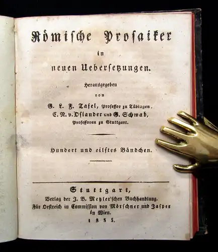 Seneca Werke 13. Bändchen 1833 Römische Prosaiker Literatur Belletristik mb