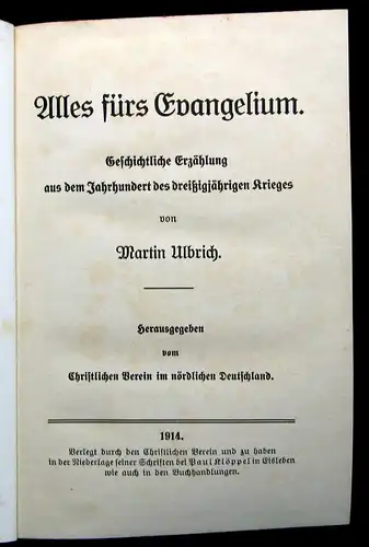 Ulbrich Alles fürs Evangelium 1914 Geschichte Gesellschaft Theologie mb