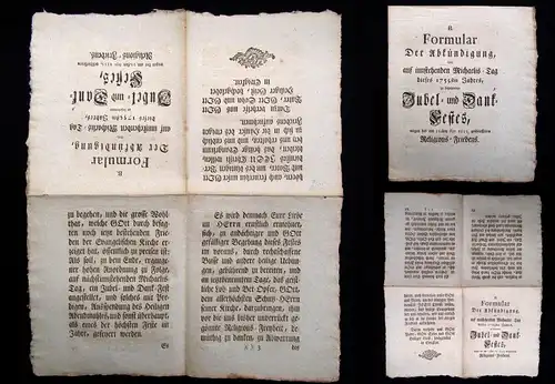 B. Formular Der Abkündigung des auf innenstehenden Michaelis-Tag Dank Fest 1555