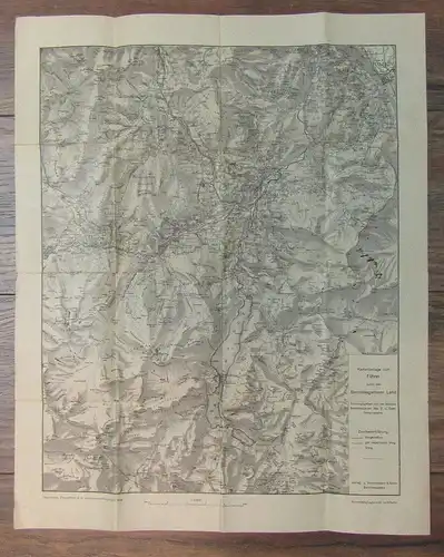 Specialkarte Berchtesgadener Alpen+ Beilage Kartenbeilage zum Führer 1935,1912 j