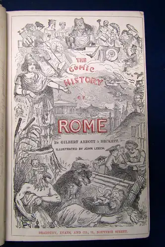 Abbott A'Beckett The Comic History "Rome" um 1860 Illustriert von John Leech sf