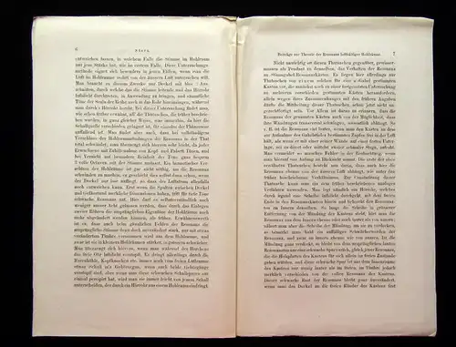 Stern Beiträge zur Theorie der Resonanz lufthältiger Hohlräume 1872 Wissen  mb