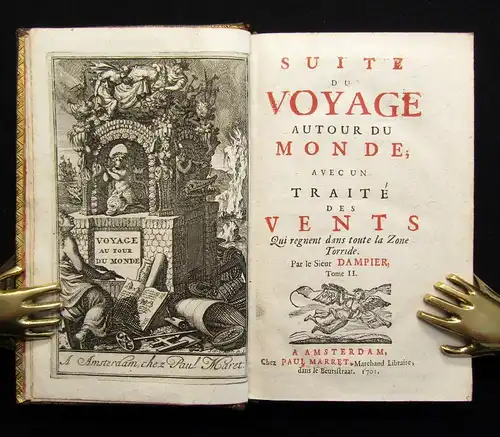 Dampier Suite Du Voyage Autour Du Monde,Avec Un Traite De Vents Tome II 1701 js