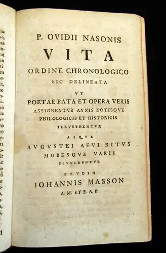 Heinsius; Masson 1758 Nic. Heinsii Comentarius in P. Ovidii Nasonis Opera ... am