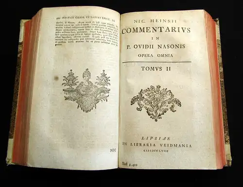 Heinsius; Masson 1758 Nic. Heinsii Comentarius in P. Ovidii Nasonis Opera ... am