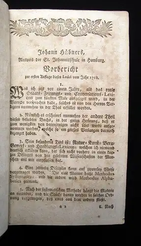 Zincken Natur-Kunst-Berg-Gewerck und Handlungs- Lexicon 2.Theil 1792 Wissen