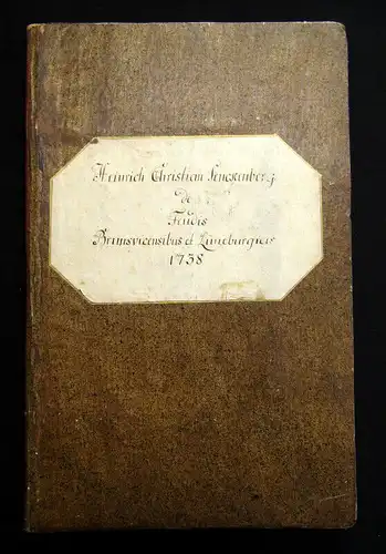 Senckenberg 1738 Disquisitio de Feudis Brunsuicensibus et Luneburgicis ... am