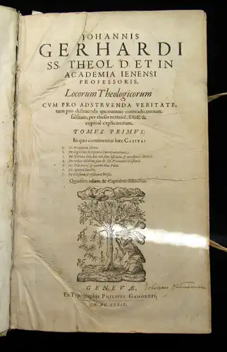 Gerhard,  Johann 1639 Locorum theologicorum cum pro adstruenda veritate ... am