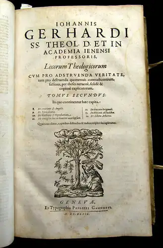 Gerhard,  Johann 1639 Locorum theologicorum cum pro adstruenda veritate ... am