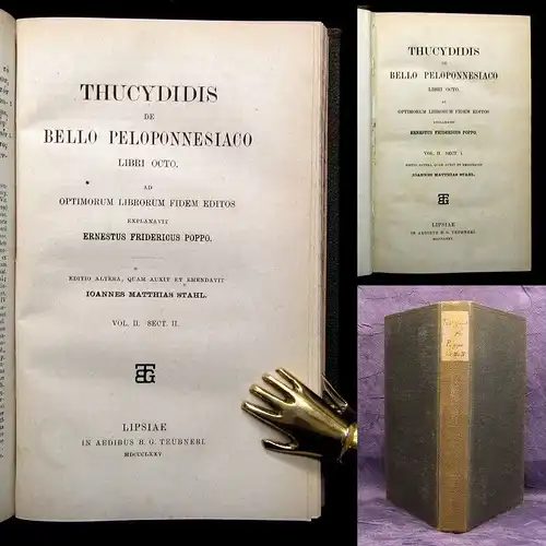 Stahl Thucydidis De Bello Peloponnesiaco Libri Octo Vol.II.Sect.1+2 1875 js